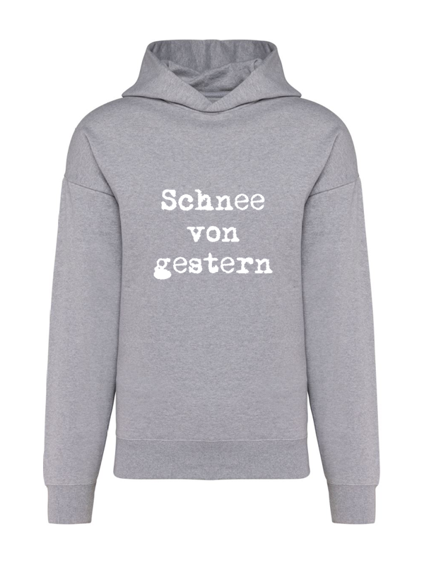 K4018 Hoodie oxford grey oversize unisex + Motiv