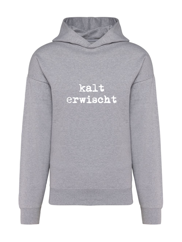 K4018 Hoodie oxford grey oversize unisex + Motiv
