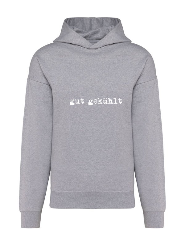 K4018 Hoodie oxford grey oversize unisex + Motiv