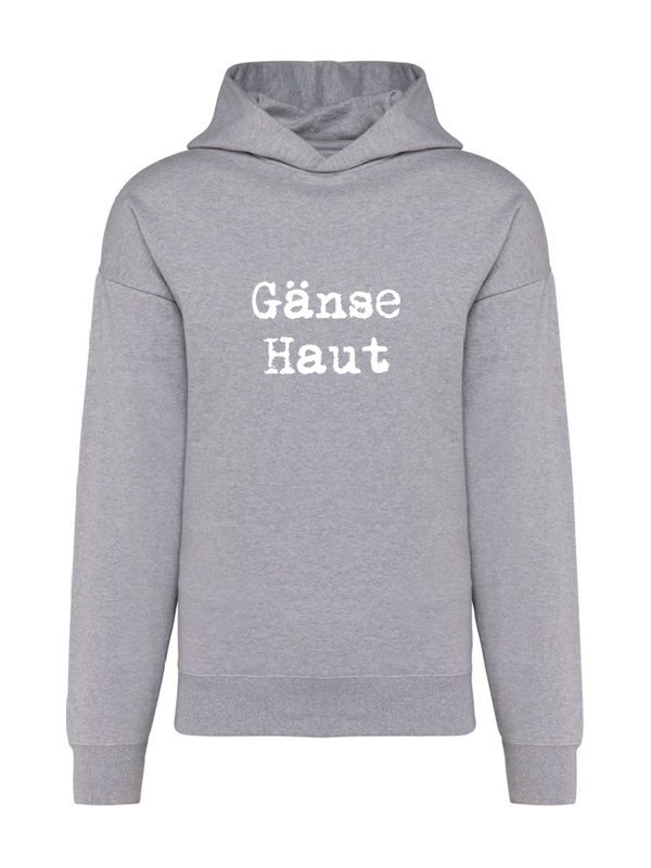 K4018 Hoodie oxford grey oversize unisex + Motiv