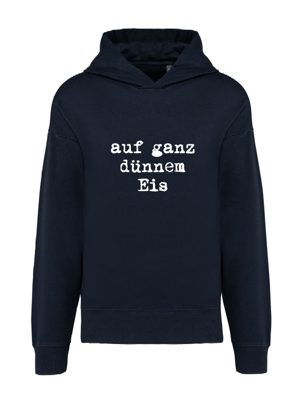 K4018 Hoodie oxford grey navy + Motiv