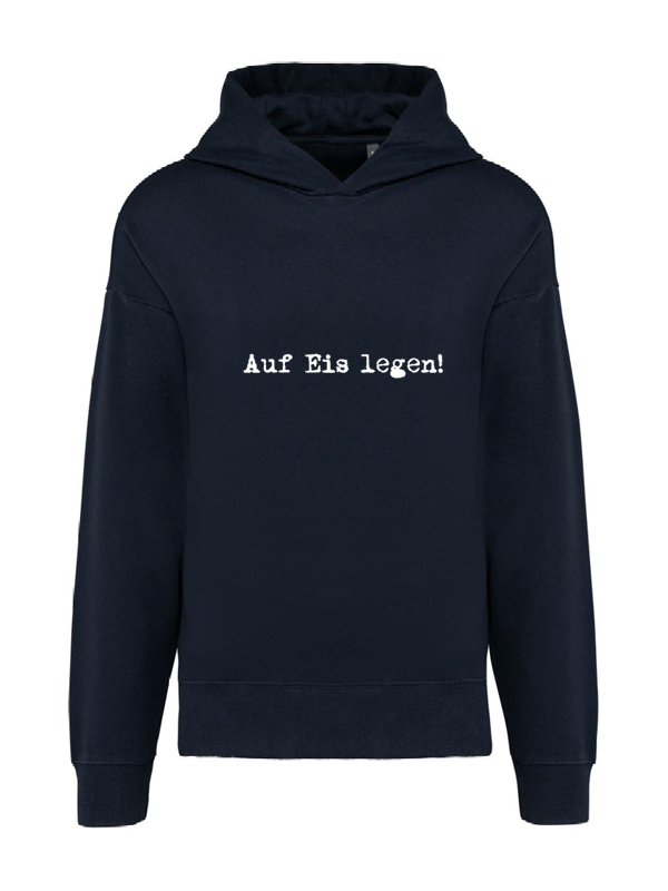 K4018 Hoodie oxford grey navy + Motiv