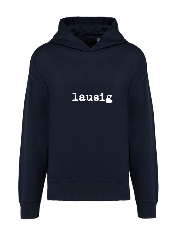 K4018 Hoodie oxford grey navy + Motiv