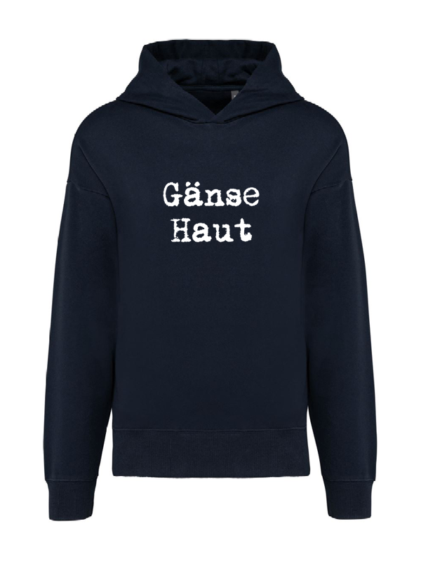K4018 Hoodie oxford grey navy + Motiv