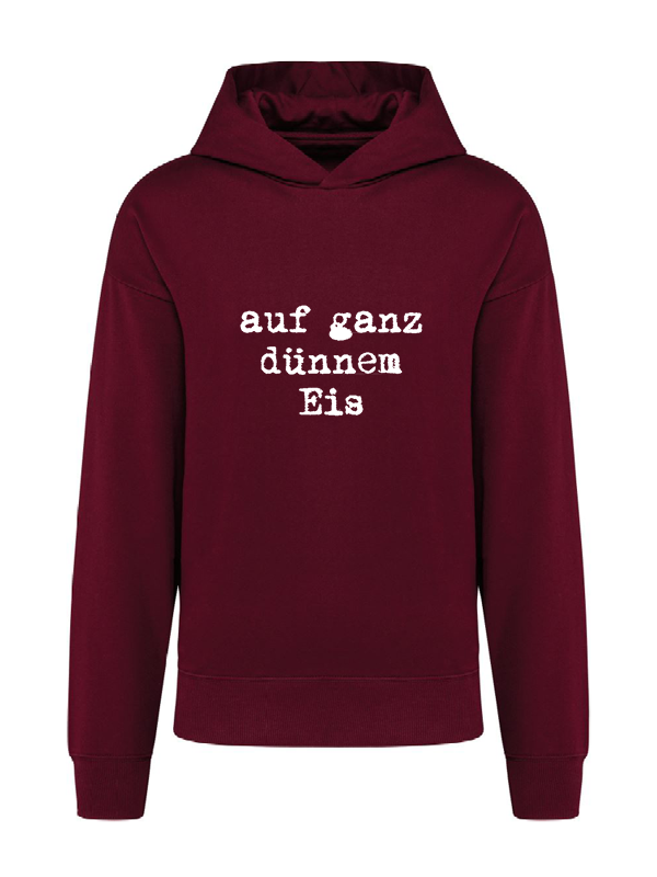 K4018 Hoodie wine oversize unisex + Motiv