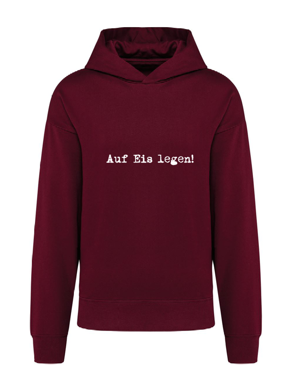 K4018 Hoodie wine oversize unisex + Motiv
