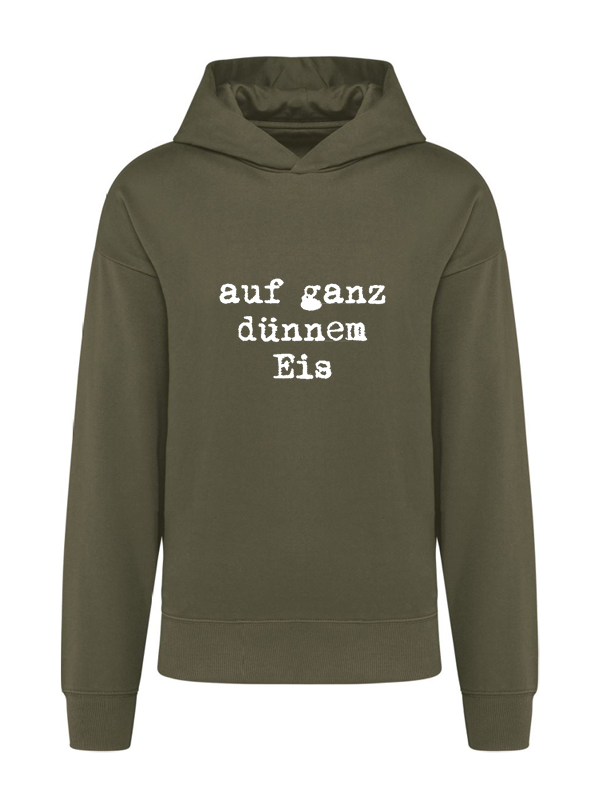 K4018 Hoodie khaki oversize unisex + Motiv