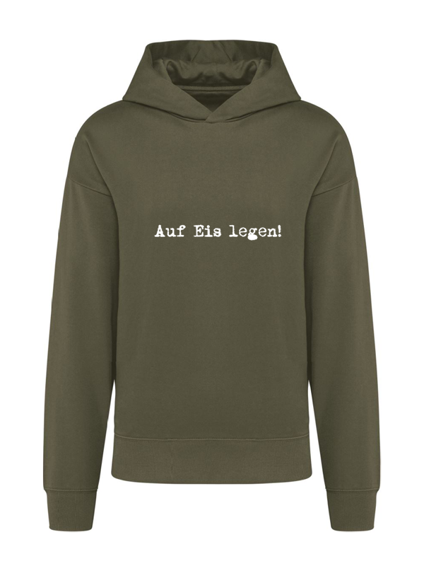 K4018 Hoodie khaki oversize unisex + Motiv