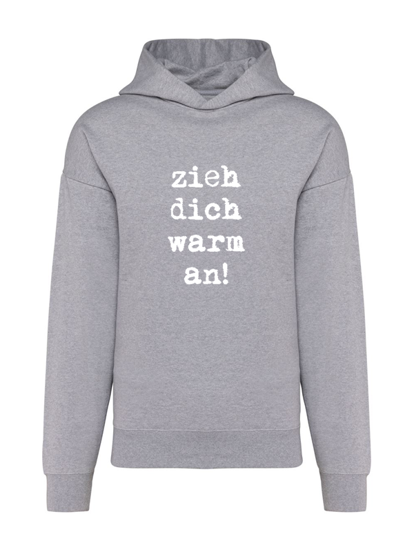 K4018 Hoodie oxford grey oversize unisex + Motiv