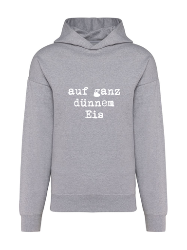 K4018 Hoodie oxford grey oversize unisex + Motiv